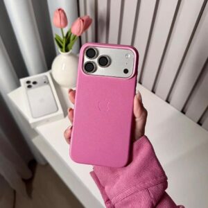 Case couro Apple com MagSafe Rosa Pink